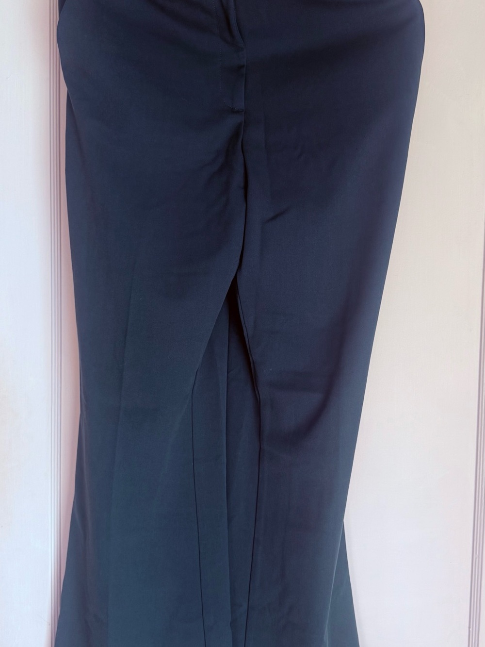Ann Taylor Navy Straight-Leg Trousers